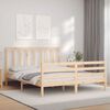 vidaXL Bedframe met hoofdbord massief hout