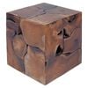 vidaXL Krukken 2 st. 40x40x45 cm massief teakhout bruin