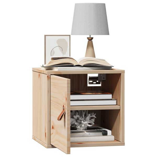 vidaXL Wandkasten 2 st 31,5x30x30 cm massief grenenhout