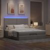 vidaXL Ottoman bed met matras en LED's 160x200cm stof taupe
