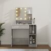 vidaXL Kaptafel met LED-verlichting 86,5x35x136 cm betongrijs