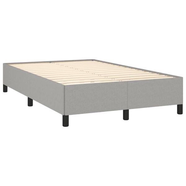 vidaXL Bedframe zonder matras 120x200 cm stof lichtgrijs