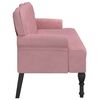 vidaXL Bankje met rugleuning 119,5x64,5x75 cm fluweel roze
