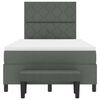 vidaXL Boxspring bed Donkergrijs 120 x 190 cm Stof & Bewerkt hout
