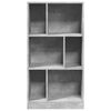 vidaXL Boekenkast 57x28,5x107,5 cm bewerkt hout betongrijs