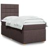 vidaXL Boxspring met matras stof donkerbruin 90x200 cm
