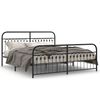vidaXL Bedframe met hoofd- en voeteneinde metaal zwart 183x203 cm