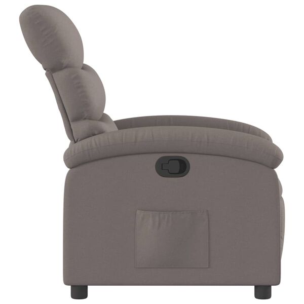 vidaXL Fauteuil verstelbaar stof taupe