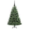 vidaXL Kunstmatige Inklapbare Kerstboom Groen 120 cm PVC en Metaal