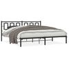 vidaXL Bedframe met hoofdbord metaal zwart 193x203 cm