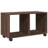 vidaXL Rolkast 72x33x42,5 cm bewerkt hout bruin eikenkleurig