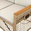 vidaXL Tuin Ligbank Set Beige en Cr&egrave;me Wit 164 x 164 x 112 cm