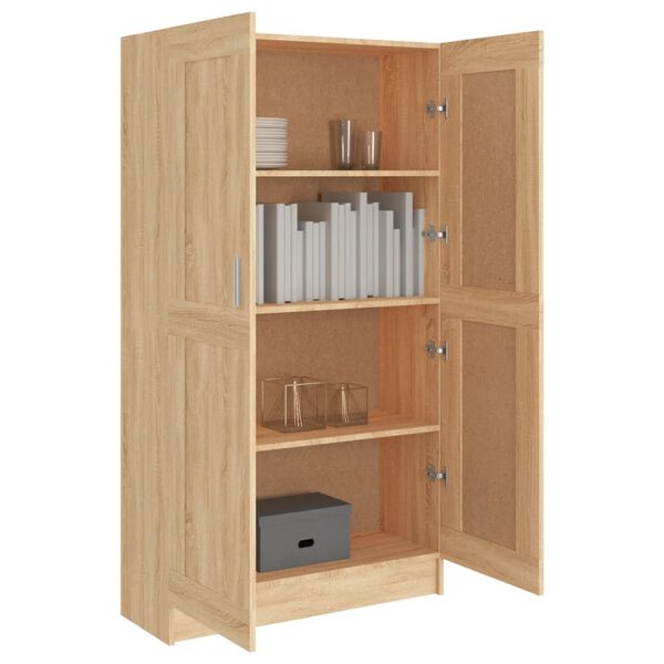 vidaXL Boekenkast 82,5x30,5x150 cm bewerkt hout sonoma eikenkleurig