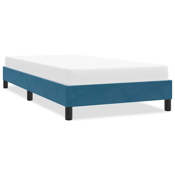 vidaXL Bedframe zonder matras 80x210 cm fluweel donkerblauw