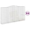 vidaXL Schanskorven 4 st gewelfd 400x50x220/240 cm ijzer