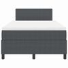 vidaXL Boxspring bed Donkergrijs en Wit 203 x 120 x 88 cm