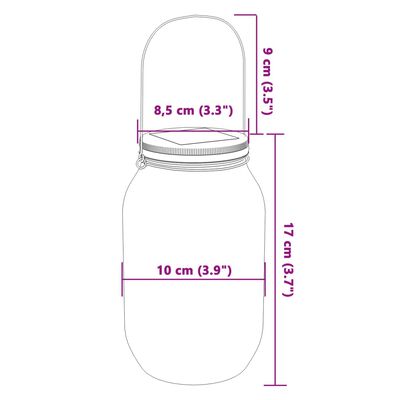 vidaXL Tuinlantaarns 12 st glas warmwit