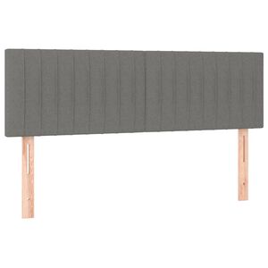 vidaXL Hoofdborden 144x5x78/88 cm stof donkergrijs