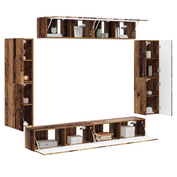 vidaXL 4 pcs Oud Hout