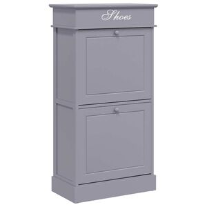 vidaXL Schoenenkast 50x28x98 cm paulowniahout grijs