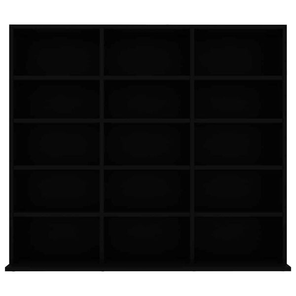 vidaXL Cd-kast 100x23x89,5 cm bewerkt hout zwart