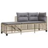 vidaXL 3-delige Loungeset met kussens poly rattan gemengd beige