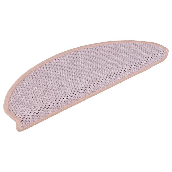 vidaXL Trapmatten zelfklevend Sisal-Look 30 st 65x21x4 cm roze