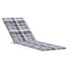 vidaXL Terrasstoelkussen ruitpatroon (75+105)x50x4 cm grijs