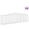 vidaXL Schanskorven 8 st gewelfd 400x50x100/120 cm ijzer