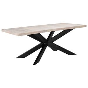 vidaXL Eettafel 180x90x76 cm massief gebleekt mangohout