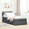 vidaXL Ottoman bed met matras 80x200cm fluweel donkergrijs