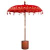 vidaXL Balinese parasol met basis 260 Rood en Bruin 190 x 190 x 295 cm
