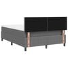 vidaXL Boxspringbed Lichtgrijs en wit. 140 x 190 cm Katoen Stof