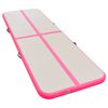 vidaXL Gymnastiekmat met pomp opblaasbaar 300x100x10 cm PVC roze