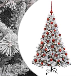 vidaXL Kunstkerstboom met Ballen 120 cm 150 LED's Warmwit