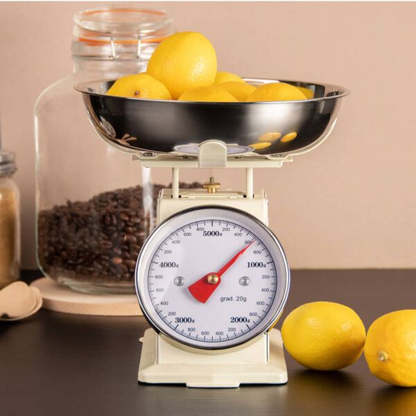 Esschert Design Weegschaal vintage cr&egrave;me