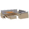 vidaXL Tuin Sofa Set 13 st 12-Aantal zitplaatsen Beige en Licht Grijs