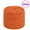vidaXL Boottouw 10 mm 250 m polypropyleen oranje
