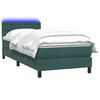 vidaXL Boxspring met matras en LED fluweel donkergroen 80x220 cm