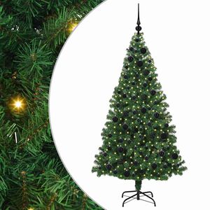 vidaXL Kunstkerstboom Groen 180 cm PVC en Staal en Kunststof