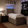 vidaXL Boxspring met matras fluweel lichtgrijs 90x190 cm