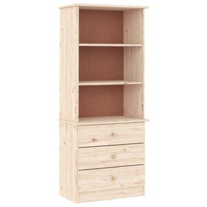 vidaXL Boekenkast met lades ALTA 60x35x142 cm massief grenenhout