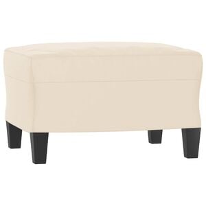 vidaXL Voetenbank 60x50x41 cm microvezelstof beige