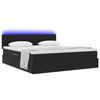 vidaXL Opbergbed met LED met matras met LED Zwart 160 x 200 cm Fluweel