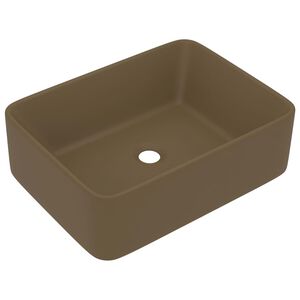 vidaXL Wastafel 41x30x12 cm keramiek matcr&egrave;me