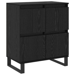 vidaXL Dressoir Zwart Eiken 60 x 35 x 70 cm