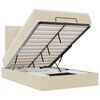 vidaXL Ottoman bed met matras en LED's 120x190cm stof crèmekleurig