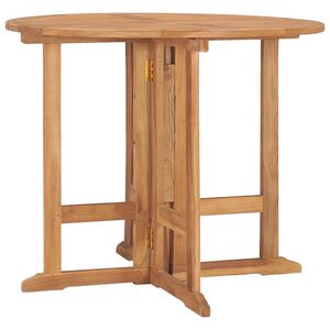 vidaXL Tuintafel inklapbaar &Oslash; 90x75 cm massief teakhout