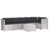 vidaXL 6-Zits Tuin Sofa met Kussens Rattan Look PP Wit