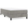 vidaXL Boxspring bed 90x200 cm fluweel lichtgrijs